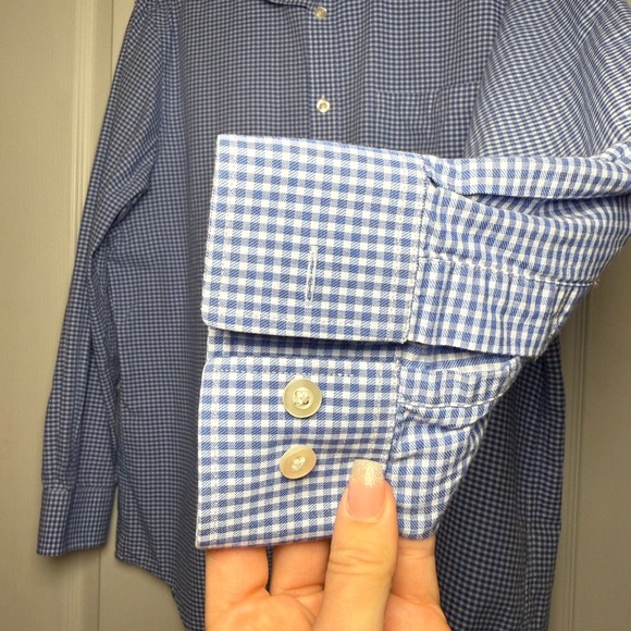 Michael Kors Blue Checkered Shirt - Picture 6 of 9